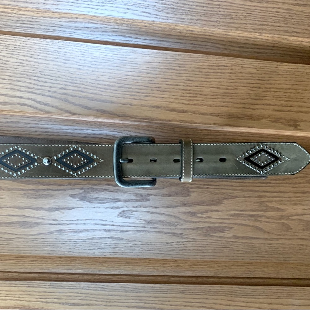 Genuine leather belt bedazzled fancy NWT